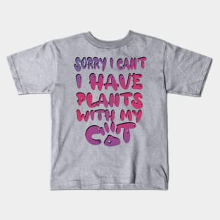 Cute Cat Plans - Funny Cat Lover Gift Idea Kids T-Shirt